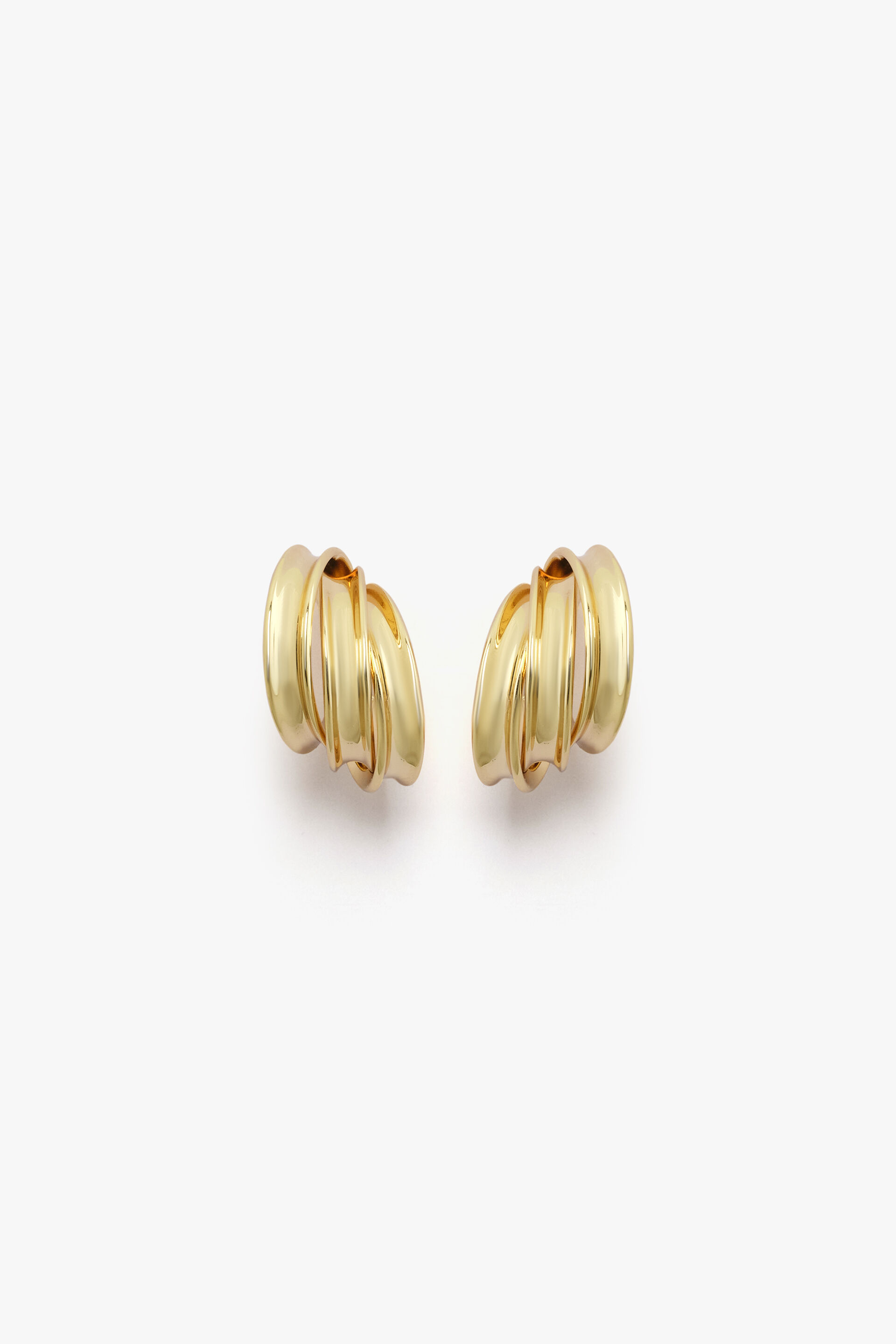 Gold Multi Layer Hoops, , image 1